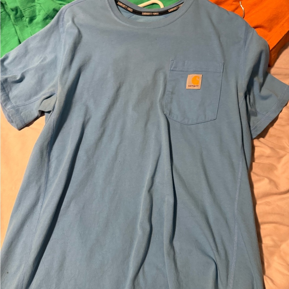 Carhartt Men's Light Blue Short Sleeve Tee